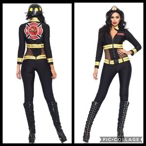 NEW Leg Avenue Red Blaze Firefighter Costume